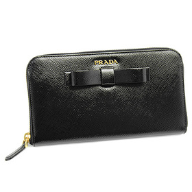 PRADA プラダ 財布 コピー 1M0506 SAF/VERNIC FIOCCO サフィアーノベルニッチフィオッコ ラウンドファスナー長財布 NERO ブラック